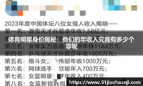 体育明星身价揭秘：他们的年收入究竟有多少个零呢